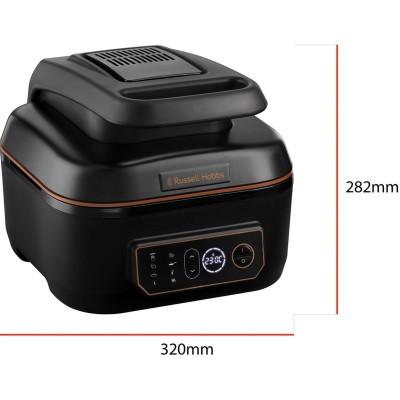 Мультипіч Russell Hobbs SatisFry Air&Grill, 1745Вт, чаша-5.5л, сенсорне керув., алюміній/пластик,чорно-помаранчевий (26520-56) Мультипіч Russell Hobbs SatisFry Air&Grill, 1745Вт, чаша-5.5л, сенсорне керув., алюміній/пластик,чорно-помаранчевий (26520-56)