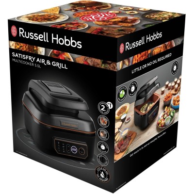 Мультипіч Russell Hobbs SatisFry Air&Grill, 1745Вт, чаша-5.5л, сенсорне керув., алюміній/пластик,чорно-помаранчевий (26520-56) Мультипіч Russell Hobbs SatisFry Air&Grill, 1745Вт, чаша-5.5л, сенсорне керув., алюміній/пластик,чорно-помаранчевий (26520-56)