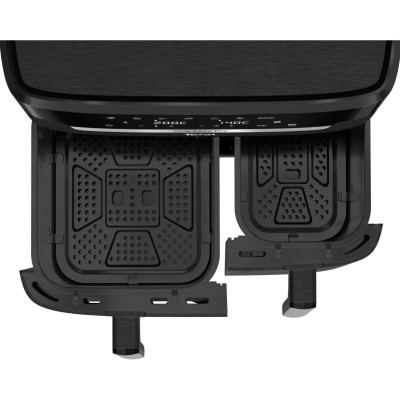 Мультипіч Tefal Dual Easy Fry XXL, 2700Вт, чаша-6.5+4.5л, сенсорне керув., 2 чаши, гриль, пластик, чорний (EY9428E0)