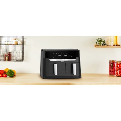 Мультипіч Tefal Dual Easy Fry XXL, 2700Вт, чаша-6.5+4.5л, сенсорне керув., 2 чаши, гриль, пластик, чорний (EY9428E0)