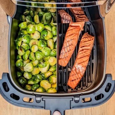Мультипіч Tefal Dual EasyFry&Grill AirFryer, 2700Вт, чаша-5.2+3.1л, сенсорне керув., 2 чаши, гриль, пластик, чорний (EY905B10)