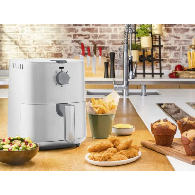 Мультипіч Tefal Easy Fry Essential, 1430Вт, чаша-3.5л, механічне керув., пластик, білий (EY130A10)