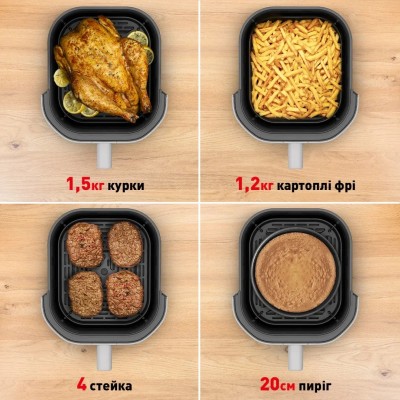 Мультипіч Tefal Easy Fry Infrared, 1500Вт, чаша-7л, сенсорне керув., 8 програм, з віконцем, пластик, світло-сірий (EY831GE0) Мультипіч Tefal Easy Fry Infrared, 1500Вт, чаша-7л, сенсорне керув., 8 програм, з віконцем, пластик, світло-сірий (EY831GE0)