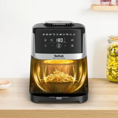 Мультипіч Tefal Easy Fry Silence, 1670Вт, чаша-5л, сенсорне керув., 10 програм, пластик, нерж. сталь-чорний (EY552DE0) Мультипіч Tefal Easy Fry Silence, 1670Вт, чаша-5л, сенсорне керув., 10 програм, пластик, нерж. сталь-чорний (EY552DE0)