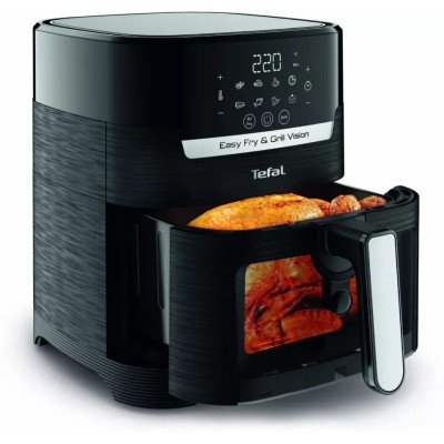 Мультипіч Tefal Easy Fry&Grill Vision Window, 1550Вт, чаша-4.2л, сенсорне керув., 10 програм, з віконцем, пластик, чорний (EY506