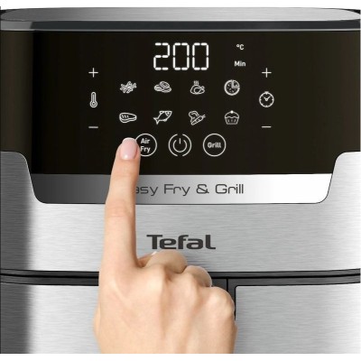 Мультипіч Tefal EasyFry&Grill Precision, 1550Вт, чаша-4.2л, сенсорне керув., пластик, сірий (EY505D15) Мультипіч Tefal EasyFry&Grill Precision, 1550Вт, чаша-4.2л, сенсорне керув., пластик, сірий (EY505D15)
