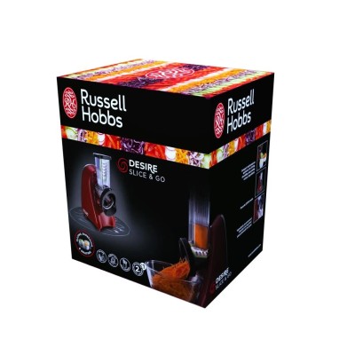 Мультирізка Russell Hobbs Desire Slice&Go, 200Вт, 3 насадки, корпус-пластик, червоний (22280-56) Мультирізка Russell Hobbs Desire Slice&Go, 200Вт, 3 насадки, корпус-пластик, червоний (22280-56)