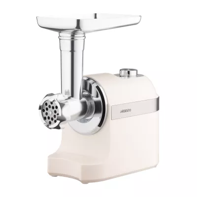 М'ясорубка Ardesto, 1800Вт, 2кг/хв, 3 решітки, насадка для ковбас, кеббе, пластик, бежево-сріблястий (MGK-1800BG)