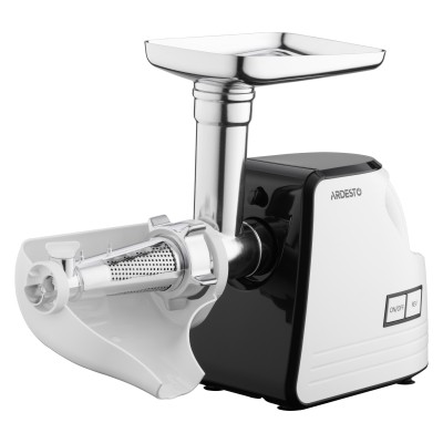 М'ясорубка Ardesto, 2300Вт, продук.-2.2кг/хв, 4 решітки + для ковб., кеббе, насадка для томатів, пластик, біло-чорний (MGA-2300W М'ясорубка Ardesto, 2300Вт, продук.-2.2кг/хв, 4 решітки + для ковб., кеббе, насадка для томатів, пластик, біло-чорний (MGA-2300W