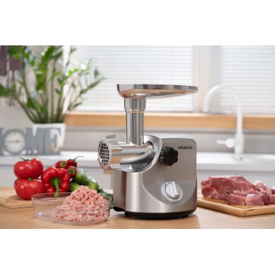 М'ясорубка Ardesto, 3000Вт, продук.-2.6кг/хв, 4 решітки + для ковб., кеббе, 3 терки, метал, сріблястий (MGA-3000W) М'ясорубка Ardesto, 3000Вт, продук.-2.6кг/хв, 4 решітки + для ковб., кеббе, 3 терки, метал, сріблястий (MGA-3000W)