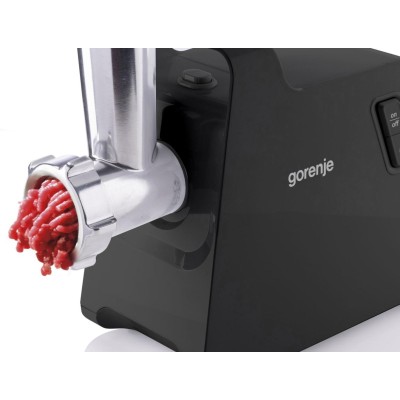 М'ясорубка Gorenje, 2000Вт, 2,6кг/хв, 2 решітки, пластик/метал, чорний (MG2001SB)