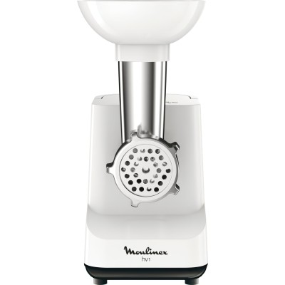 М'ясорубка Moulinex, 1400Вт, 1.7кг/хв, 2 решітки, насадка для ковбас, пластик, білий (ME111032)