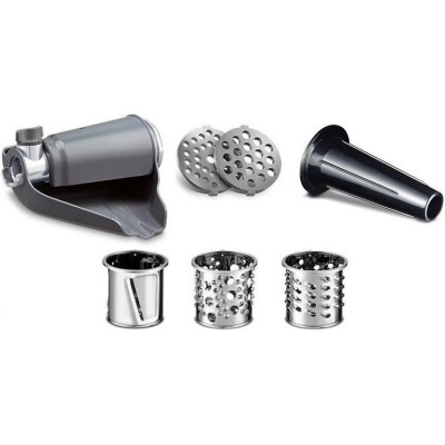 М'ясорубка Tefal HV1 7in1, 1400Вт, 1.7кг/хв, 2 решітки, насадка для ковбас, томатів, 3 терки, пластик, чорний (NE109838)