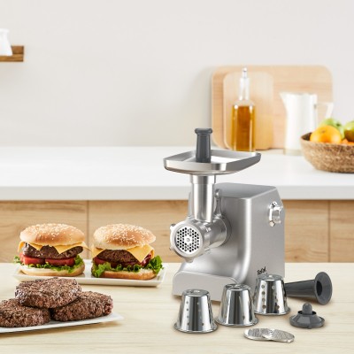 М'ясорубка Tefal HV10 8in1, 2200Вт, 5.5кг/хв, 3 решітки, насадка для ковбас, кеббе, 3 терки, метал (NE858D38) М'ясорубка Tefal HV10 8in1, 2200Вт, 5.5кг/хв, 3 решітки, насадка для ковбас, кеббе, 3 терки, метал (NE858D38)