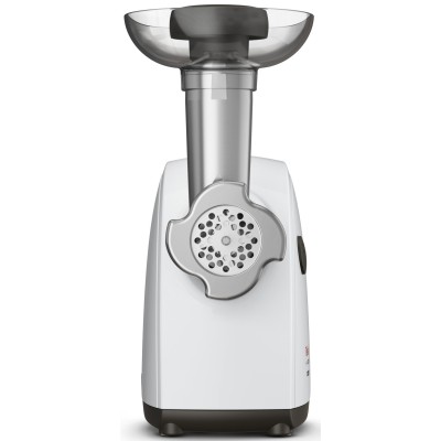М'ясорубка Tefal HV4, 2000Вт, 2.3кг/хв, 3 решітки, насадка для ковбас, кеббе, томатів, пластик, біло-чорний (NE463138)