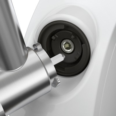 М'ясорубка Tefal HV4, 2000Вт, 2.3кг/хв, 3 решітки, насадка для ковбас, кеббе, томатів, пластик, біло-чорний (NE463138)