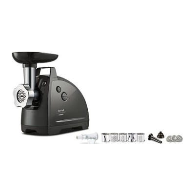 М'ясорубка Tefal HVB Plus, 2000Вт, 2.6кг/хв, 3 решітки, насадка для ковбас, кеббе, томатів, 5 терок, пластик/метал, чорний (NE68 М'ясорубка Tefal HVB Plus, 2000Вт, 2.6кг/хв, 3 решітки, насадка для ковбас, кеббе, томатів, 5 терок, пластик/метал, чорний (NE68