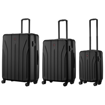 Набір валіз Wenger, Oryson 3 в 1, (S,M,L), пластик, 4 колеса, чорний (653171)