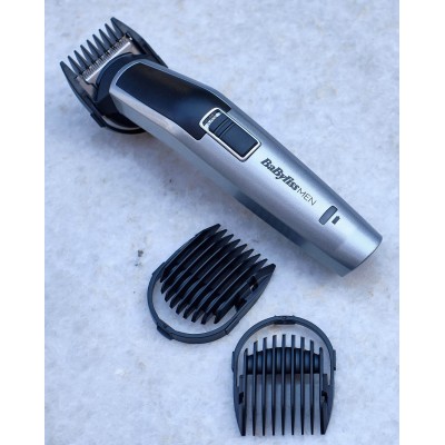 Набір для стрижки Babyliss, для бороди, вусів, голови, носа і тіла, акум., вібраційний мотор, насадок-8, чохол, сталь, сірий (MT Набір для стрижки Babyliss, для бороди, вусів, голови, носа і тіла, акум., вібраційний мотор, насадок-8, чохол, сталь, сірий (MT