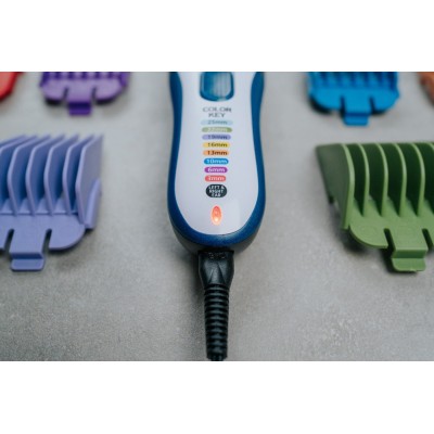 Набір для стрижки WAHL Color Pro Cordless, мережа+акум., гребінець, ножиці, сталь, синій (09649-016)
