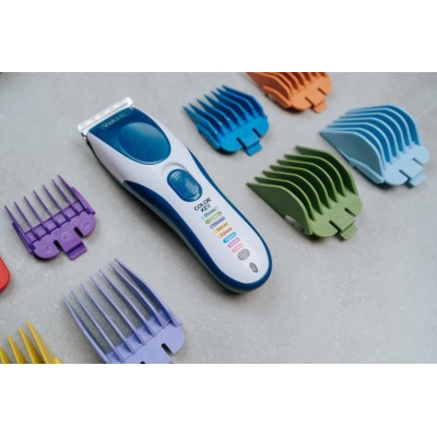 Набір для стрижки WAHL Color Pro Cordless, мережа+акум., гребінець, ножиці, сталь, синій (09649-016)