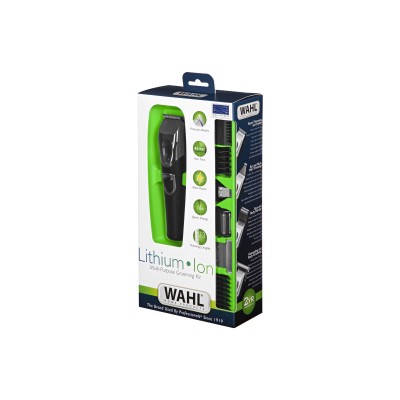 Набір для стрижки WAHL Multi Purpose Grooming Kit, для бороди і голови, мережа+акум., роторний мотор, насадок-12, сталь, чорний Набір для стрижки WAHL Multi Purpose Grooming Kit, для бороди і голови, мережа+акум., роторний мотор, насадок-12, сталь, чорний