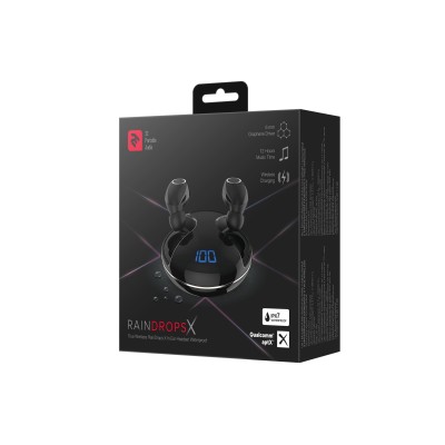 Навушники 2E RainDrops Х True Wireless Waterproof Mic Black (2E-EBTWRDXBK)