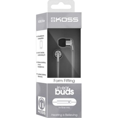 Навушники In-Ear Koss KEB25iW, 3.5 mini-jack, Mic Білий (189650.101)