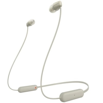 Навушники In-ear Sony WI-C100 BT 5.0, IPX4, SBC, AAC, Wireless, Mic, Бежевий (WIC100C.CE7)