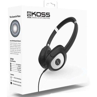 Навушники On-Ear Koss SP330, 3.5 mini-jack, 1.4м, Чорний (186230.101)