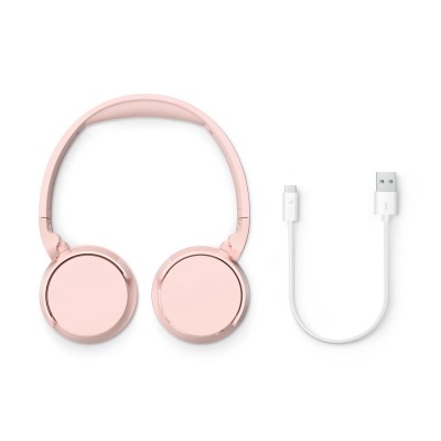 Навушники On-ear Philips TAH4209 BT 5.3, Wireless, Mic, Рожевий