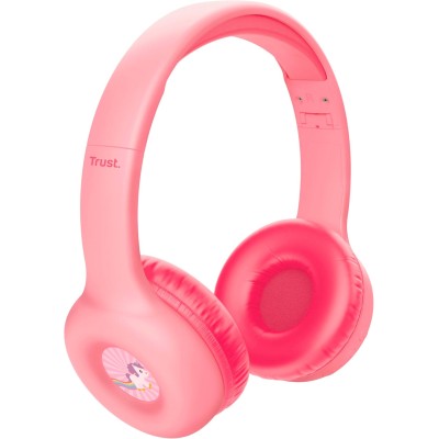 Навушники On-ear Trust Nouna Kids, Wireless, Mic, Рожевий Навушники On-ear Trust Nouna Kids, Wireless, Mic, Рожевий