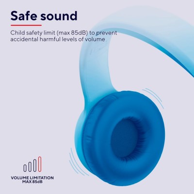 Навушники On-ear Trust Nouna Kids, Wireless, Mic, Синій Навушники On-ear Trust Nouna Kids, Wireless, Mic, Синій