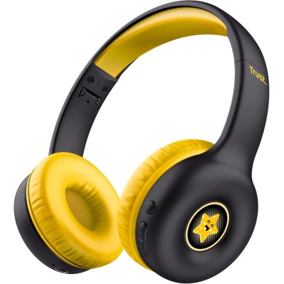 Навушники On-ear Trust Nouna Kids, Wireless, Mic, Чорний
