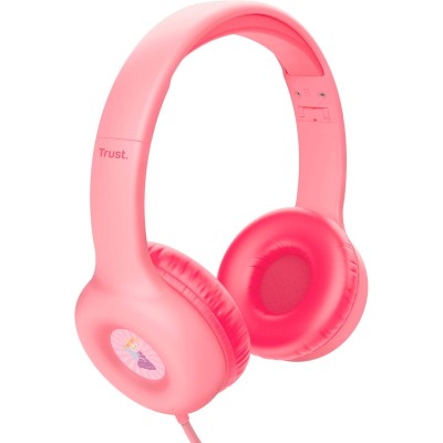 Навушники Trust Nouna Headphones mini-jack, Mic, Рожевий