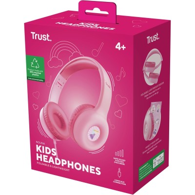 Навушники Trust Nouna Headphones mini-jack, Mic, Рожевий