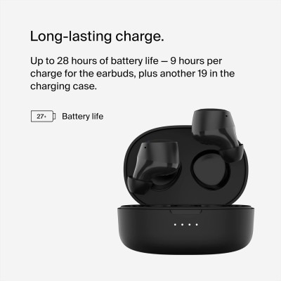 Навушники TWS Belkin Soundform Bolt True Wireless, чорний (AUC009BTBLK)