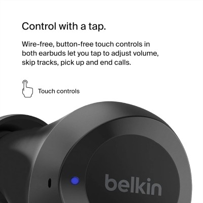 Навушники TWS Belkin Soundform Bolt True Wireless, чорний (AUC009BTBLK)