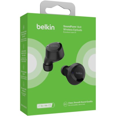 Навушники TWS Belkin Soundform Bolt True Wireless, чорний (AUC009BTBLK)