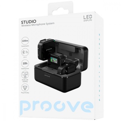 Бездротовий петличний мікрофон Proove Studio (PSWM15000201) black