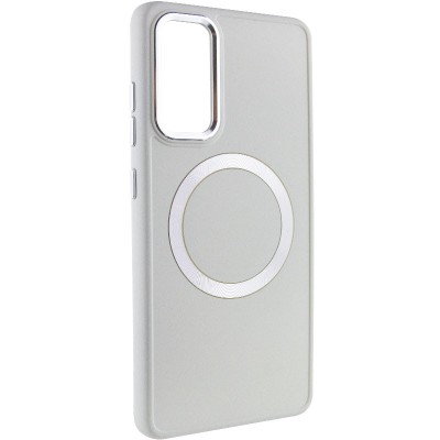 TPU чехол Bonbon Metal Style with MagSafe для Samsung Galaxy S22 Белый / White
