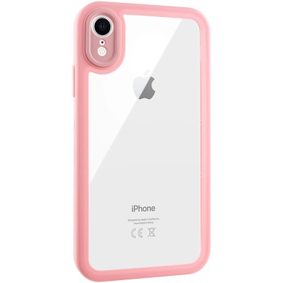 TPU чехол Transparent + Colour 1,5mm для Apple iPhone XR (6.1") Pink