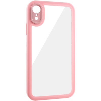 TPU чехол Transparent + Colour 1,5mm для Apple iPhone XR (6.1") Pink