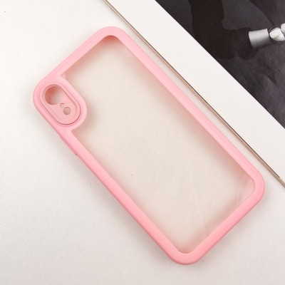 TPU чехол Transparent + Colour 1,5mm для Apple iPhone XR (6.1") Pink