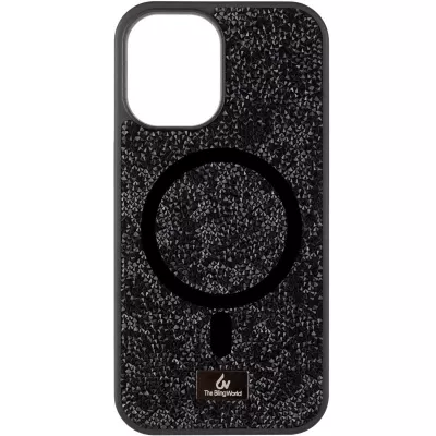 TPU чохол Bling World Rock Diamond with MagSafe для Apple iPhone 14 (6.1") Black