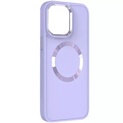 TPU чохол Bonbon Metal Style with MagSafe для Apple iPhone 15 (6.1") Бузковий / Dasheen