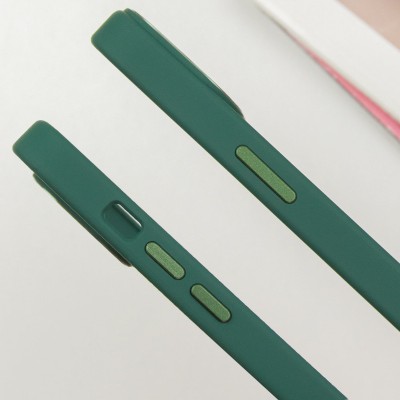 TPU чохол Bonbon Metal Style with MagSafe для Apple iPhone 15 Plus (6.7") Зелений / Pine green