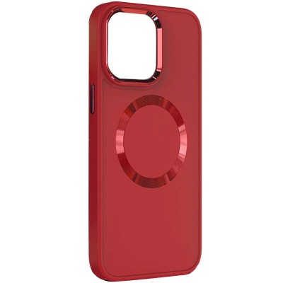 TPU чохол Bonbon Metal Style with MagSafe для Apple iPhone 15 Plus (6.7") Червоний / Red