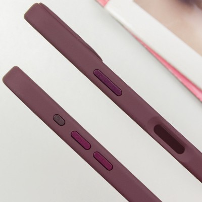 TPU чохол Bonbon Metal Style with MagSafe для Apple iPhone 16 (6.1") Бордовий / Plum