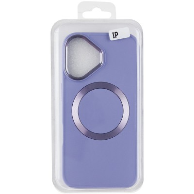TPU чохол Bonbon Metal Style with MagSafe для Apple iPhone 16 (6.1") Бузковий / Dasheen